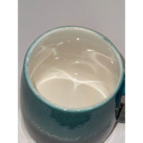 Mermaid Fuel Ceramic Mug Turquoise & Gray 15oz Dishwasher & Microwave Safe - Picture 3 of 6